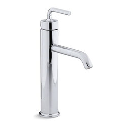 Kohler - Kohler Purist Tall 1-Handle Bathroom Faucet, Polished Chrome - Bathroom Sink Faucets