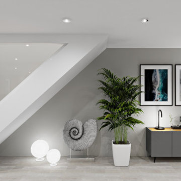 Design Project of the Living Room and Teenage Girl Room in a House