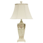 StyleCraft Home Collection - Seaside Table Lamp In Cream with Matching Final and Round Softback Shade - Accent your decor with this lovely Table Lamp.