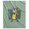 "Raccoon, Superhero Animal Art" Sherpa Blanket 50"x60"
