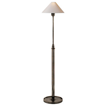 Hargett Floor Lamp, 1-Light, Bronze, Natural Paper Shade, 53.25"H