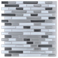 12"x12" Peel and Stick Kitchen Backsplash Wall Tiles, Set of 10
