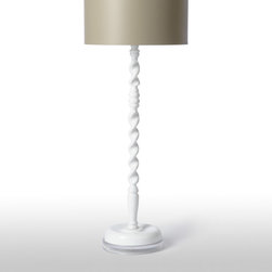 English Twist, White - Table Lamps