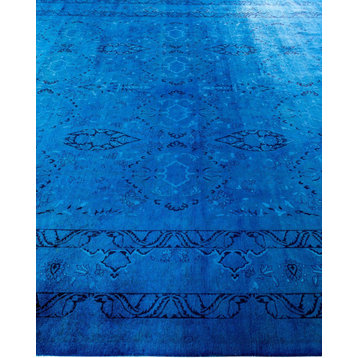 Fine Vibrance, One-of-a-Kind Hand-Knotted Area Rug Blue, 10' 1" x 13' 10"