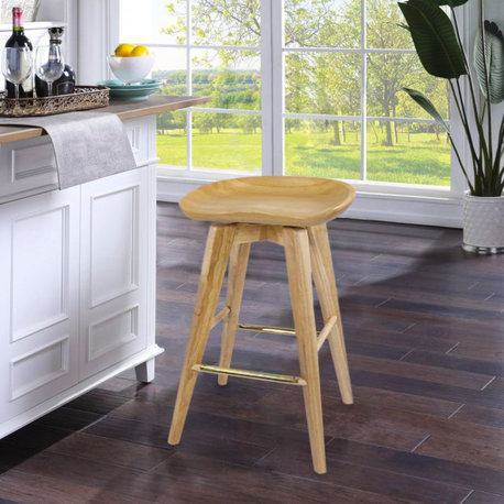 29" Bali Swivel Stool, Natural