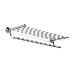 Noanta 53280.29 Chrome 25.8" Towel Rack with Rail - Towel Racks & Stands