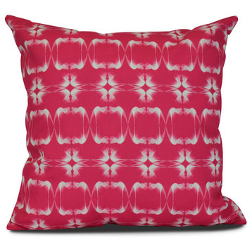 Summer Picnic, Geometric Print Pillow, Pink, 20"x20"