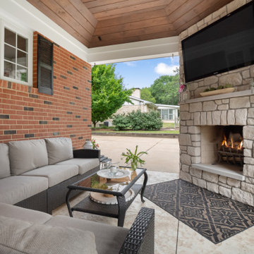 Warson Woods Covered Patio w/ Fireplace