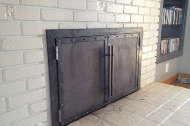 Industrial Style Fireplace Doors