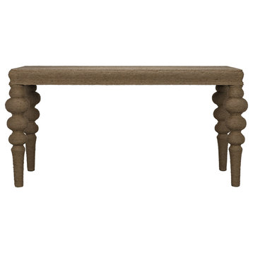 Turned Leg Ismail Console - Elm, Rope