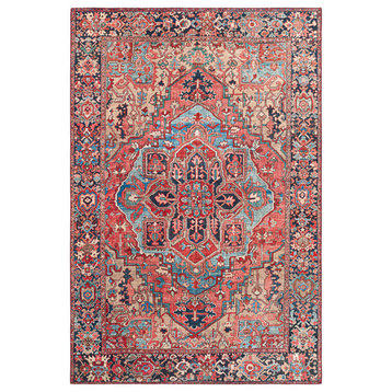 Iris IRS-2310 Traditional Red/Blue 5'x7'6" Area Rug