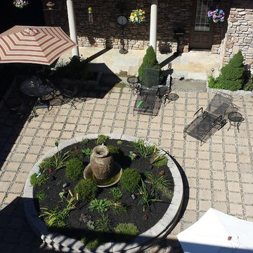 Italian courtyard with fountain