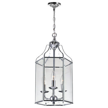 Maury 3 Light Up Chandelier With Chrome finish