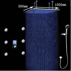 40" Monarc LED Shower Set, Complete with Mixer and Body Jets - Showerheads And Body Sprays