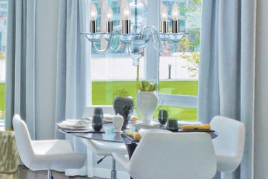 Example of a trendy dining room design in New York