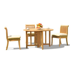 4-Piece Set, 48" Butterfly Table, 3 Giva Chairs, Sunbrella Cushion, Glacier