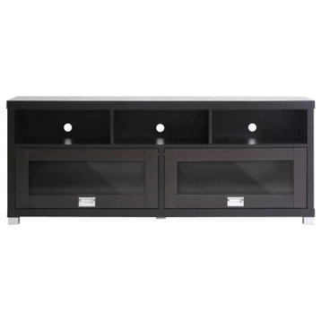 Baxton Studio Swindon Modern TV Stand With Glass Doors