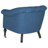 Safavieh Nicolas Club Chair, Steel Blue Linen