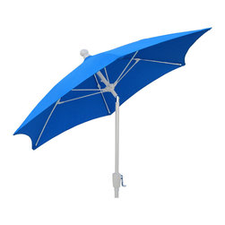 FiberBuilt Umbrellas LLC - 7.5 Ft Hexagon Pacific Blue Patio Garden Beach Umbrella - Outdoor Umbrellas