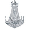 Artistry Lighting Corona Collection Hanging Crystal Chandelier 30x40, Chrome