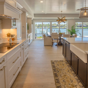 Open-Concept Kitchen And Dining With Expansive Waterfront Views