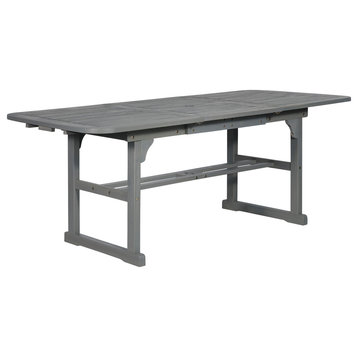 Extendable Outdoor Dining Table, Gray Wash