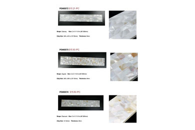 2013 New Design Mother of pearl Decor Liner Wall Tile