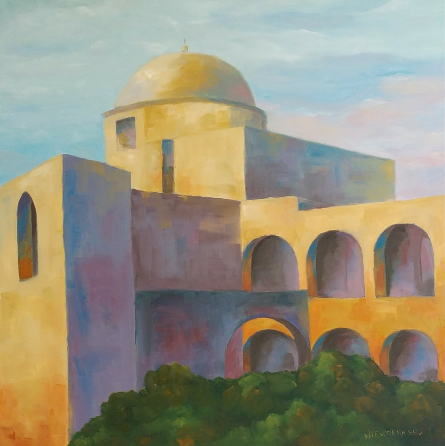 Mission San Jose, Texas, 30x30, framed