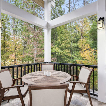 Contemporary Custom Renovation Sunroom Dining Area