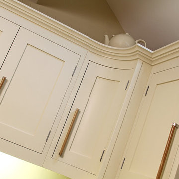 Oak & Painted Wimborne Kitchen in Cream and Blue with Natural Oak