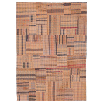 Rug N Carpet - Handmade Oriental 6' 11'' x 9' 8'' Vintage Patchwork Kilim Rug