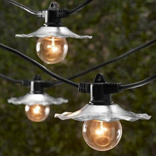 Modern Outdoor Lighting Vintage Party Lights with Galvanized Shades