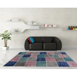 Rugsville Vintage Patchwork Overdyed Multi Wool Rug - Home Accessories & Decor