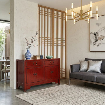 Distressed Brick Red Drawers Doors Sideboard Credenza Console Table ws4987