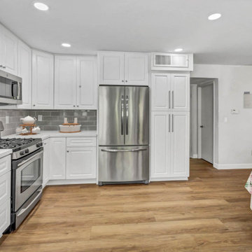 Mission Viejo Modern Stainless Kitchen with  White Cabinets