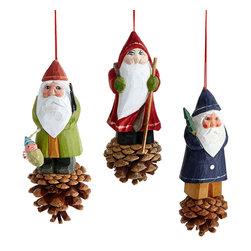 PINE OVER SANTA ORNAMENTS - NEW - Christmas Ornaments