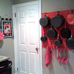 Wall Control Metal Pegboard Painted Pink - Pink Pegboard - Garage And Tool Storage