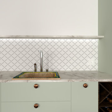 Sicilian sink in an artistic kitchen with character