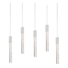 Modern Forms Magic 5-Light LED Pendant with Round Canopy, Polished Nickel