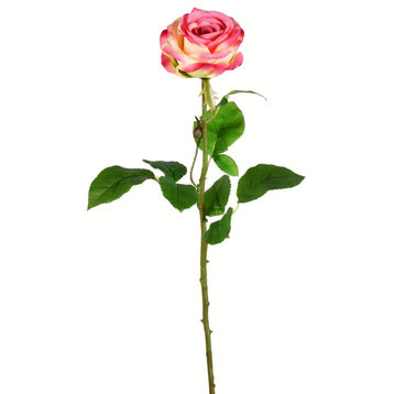 26" Light Pink Rose Stem 6/Pk