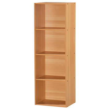 4-Shelf Bookcase, Beech