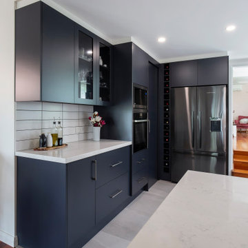Kitchen with Charcoal Laminex Doors