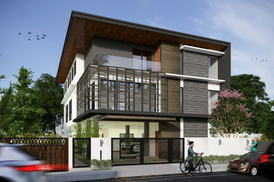 Example of an exterior home design in Other
