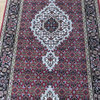 2'7x10 Runner Handmade Red Black Mahi Tabriz Oriental Rug With Silk