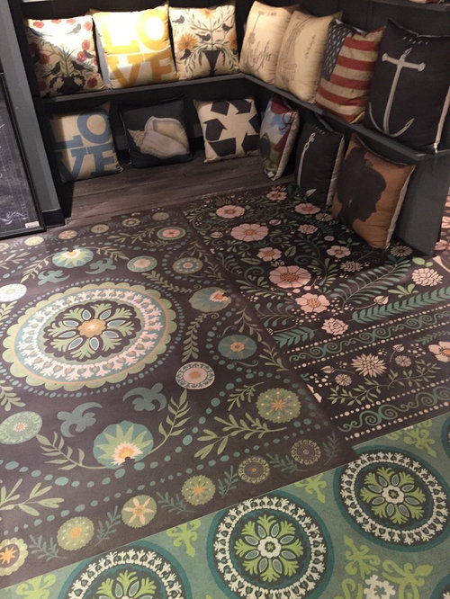 vintage vinyl floor cloth