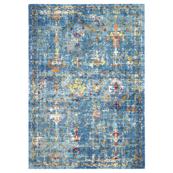 Safavieh Aria Collection ARA169 Rug, Blue/Multi, 4'x6'