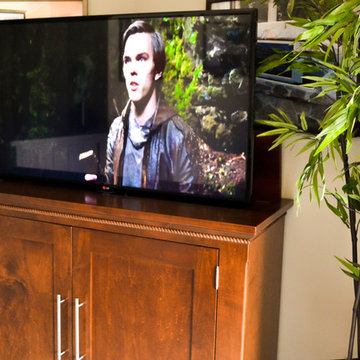 Automated TV Lift Cabinet in Solid Cherry (The Richmond)