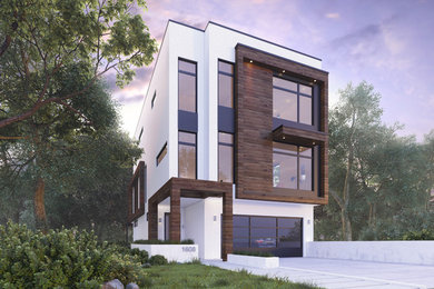 Example of a minimalist exterior home design in Atlanta
