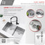 32"L x 18"W Stainless Steel Double Basin Low Divider Undermount Kitchen Sink