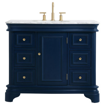 42" Single Bathroom Vanity Set, Blue, Vf52042Bl
